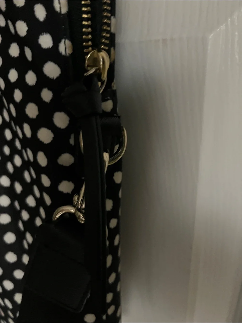 kate spade Black and White Polka Dot Laptop Tote
